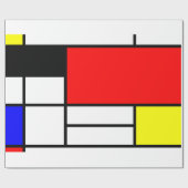 Papier Cadeau Art de style de Mondrian (Plat)