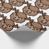 Papier Cadeau art de visage de bison (Coin)