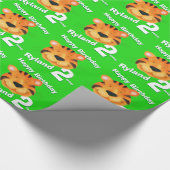 Papier Cadeau Art de visage de tigre et 2ème enveloppe (Coin)