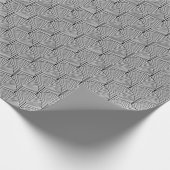 Papier Cadeau Art Déco, Blanc Noir Luxe. (Coin)