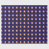 Papier Cadeau Art Déco bleu marine (Plat)