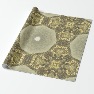 Papier Cadeau Art déco doré vintage Motif Abstrait No1