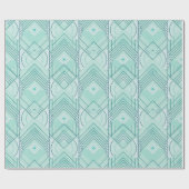 Papier Cadeau Art Deco Geometric Uplift - Bright Pastel Mint (Plat)