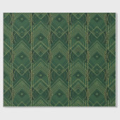 Papier Cadeau Art Deco Geometric Uplift - Deep Green (Plat)