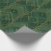 Papier Cadeau Art Deco Geometric Uplift - Deep Green (Coin)