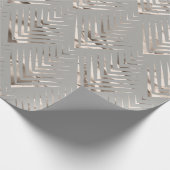 Papier Cadeau Art Déco Gris Beige Elégant Géométrie Minimale (Coin)