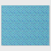 Papier Cadeau Art Déco industriel chic - bleu doux (Plat)