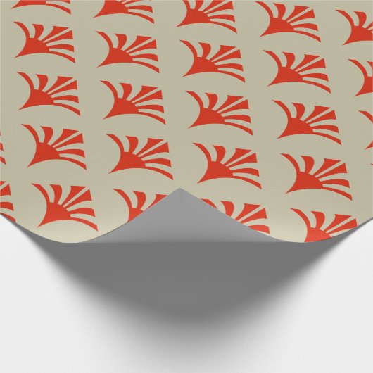 Papier Cadeau Art Déco Motif 02 - Dali's Red on Off-White (Coin)