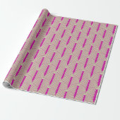 Papier Cadeau Art Déco Motif 03 - Bold Magenta sur Off-White (Déroulé)