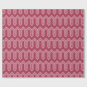 Papier Cadeau Art Déco Motif 05 - Rose clair sur rose framboise (Plat)
