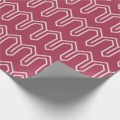 Papier Cadeau Art Déco Motif 05 - Rose clair sur rose framboise (Coin)