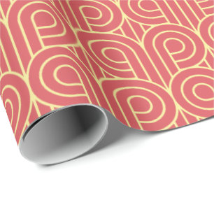 Papier Cadeau Art Déco Motif 07 - Blonde Yellow on Light Carmi