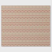 Papier Cadeau Art Déco Motif 08 - Escher Red sur Off-White (Plat)