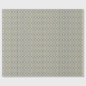 Papier Cadeau Art Déco Motif 10 - Marletta Blue sur Off-White (Plat)