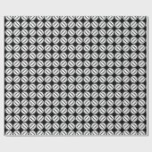 Papier Cadeau Art Déco Noir et Blanc (Plat)