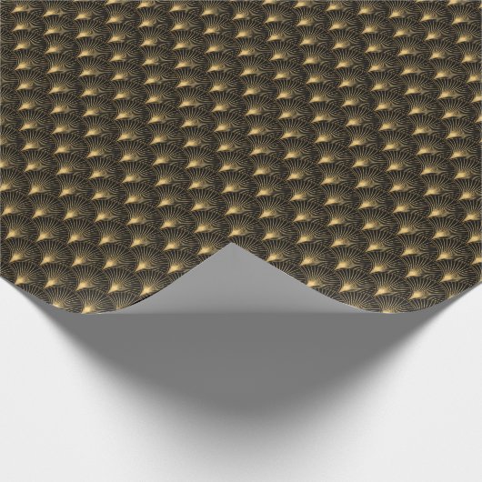 Papier Cadeau Art Déco Or Noir : Luxe incomparable (Coin)