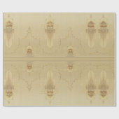 Papier Cadeau Art déco or rose abstrait textile art (Plat)