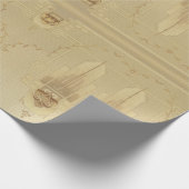 Papier Cadeau Art déco or rose abstrait textile art (Coin)