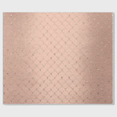 Papier Cadeau Art Déco Rose Gold Sepia Faux Gold Net (Plat)