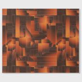 Papier Cadeau Art déco rouille (Plat)