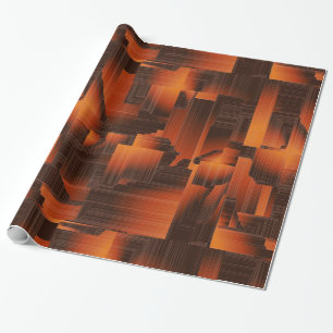 Papier Cadeau Art déco rouille