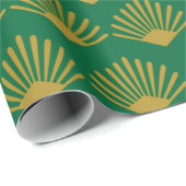 Papier Cadeau Art Déco Sunrise Motif Motif (Coin rond)
