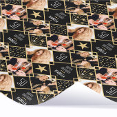 Papier Cadeau Art Déco sur mesure Nom d'âge et photos Anniversai