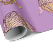 Papier Cadeau Art des ballons à air chaud (Coin rond)