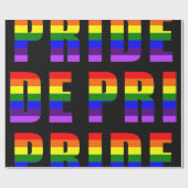 Papier Cadeau Art des textes de fierté d'arc-en-ciel sur la (Plat)