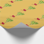 Papier Cadeau Art d'illustration d'aquarelle végétale Radical (Coin)