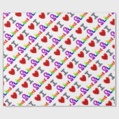 Papier Cadeau Art drôle de boue d'amour d'I (Plat)