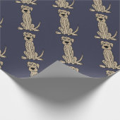 Papier Cadeau Art drôle de chiot de chien-loup irlandais (Coin)