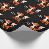 Papier Cadeau Art drôle de Fox rouge (Coin)