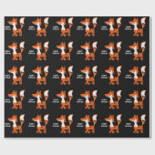 Papier Cadeau Art drôle de Fox rouge (Plat)