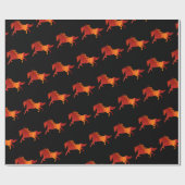 Papier Cadeau Art du Cheval de Feu (Plat)