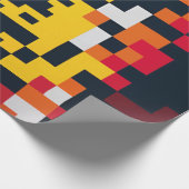 Papier Cadeau Art éclatant d'explosion de pixels (Coin)