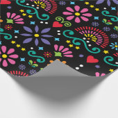 Papier Cadeau Art folklorique mexicain sans soudure motif, desig (Coin)