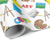 Papier Cadeau Art Fournitures dessin à la main (Coin rond)