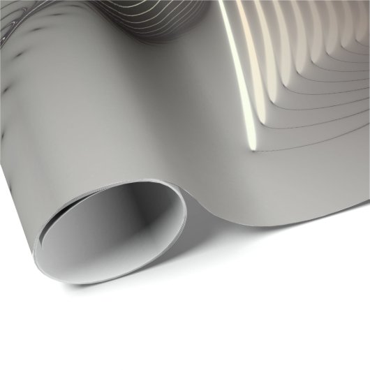 Papier Cadeau Art fractal Abstrait moderne en 3D (Coin rond)