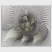 Papier Cadeau Art fractal forme 3D abstraite moderne (Plat)
