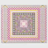 Papier Cadeau Art frontalier ethnique (Plat)