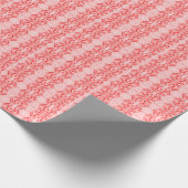 Papier Cadeau Art géométrique Abstrait rose rouge (Coin)