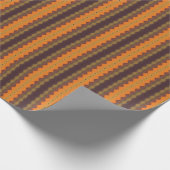 Papier Cadeau Art géométrique orange brun vert (Coin)