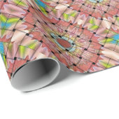 Papier Cadeau Art inspiré par l'Afrique Imprimé- Design géométri (Coin rond)