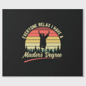 Papier Cadeau Art | J'Ai Un Master (Plat)