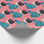 Papier Cadeau Art mignon de fleurs de cerisier japonaises de (Coin)