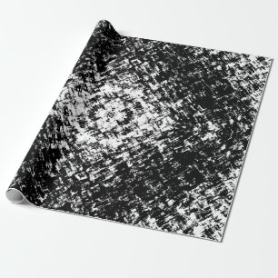 Papier Cadeau Art Moderne Abstrait Hypnotique Noir Et Blanc