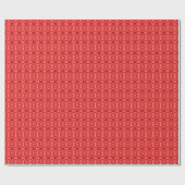 Papier Cadeau Art moderne abstrait rouge écarlate (Plat)