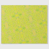 Papier Cadeau art moderne chartreuse d'art abstrait de vert (Plat)
