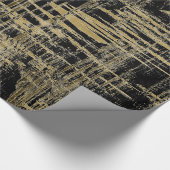 Papier Cadeau Art moderne noir et or (Coin)